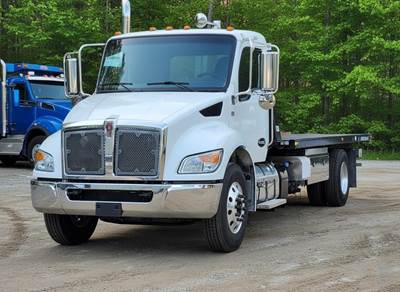 Kenworth T280 Single Axle Rollback Tow Truck - Paccar, 260HP, 6 Speed Allison Rds Automatic
