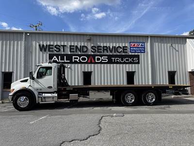 Kenworth T480 Tandem Axle Rollback Tow Truck - Paccar, 370HP, 6 Speed Allison Rds Automatic
