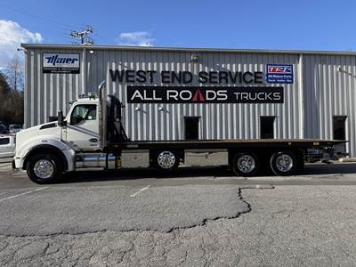 Kenworth T880 Tri Axle Rollback Tow Truck - Cummins, 565HP, 6 Speed Allison Rds Automatic