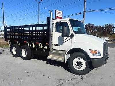Kenworth T480 Tandem Axle 16.5 ft Stake Bed Truck - 300HP, 5 Speed Allison Rds Automatic