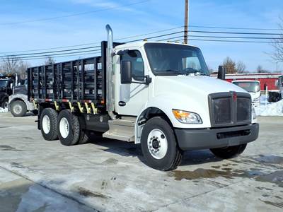 Kenworth T480 Tandem Axle 16.5 ft Stake Bed Truck - 300HP, 5 Speed Allison Rds Automatic