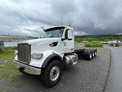 Peterbilt 567 Tri Axle Cab & Chassis Truck - Cummins, 525HP, 6 Speed Automatic