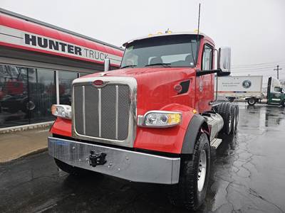 Peterbilt 567 Tri Axle Cab & Chassis Truck - Cummins, 500HP, 10 Speed Manual