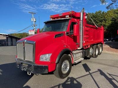 Kenworth T880 Tri Axle Dump Truck - Cummins 500HP, 6 Speed Allison Rds Automatic, 17.5' Dump