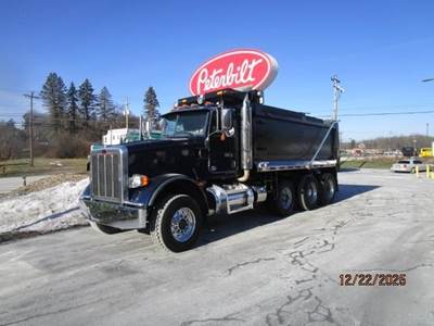 Peterbilt 367 Tri Axle Dump Truck - Cummins 500HP, 6 Speed Allison Rds Manual, 16' Dump