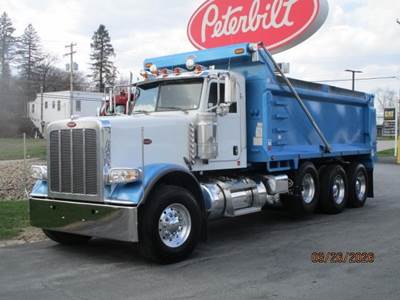 Peterbilt 389 Tri Axle Dump Truck - Cummins 565HP, 18 Speed Manual, 19.5' Dump