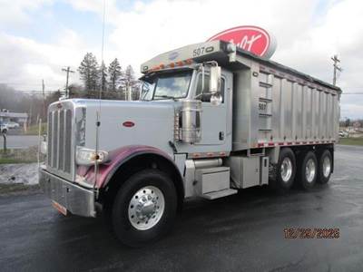 Peterbilt 389K Tri Axle Dump Truck - Caterpillar 605HP, 18 Speed Manual, 19' Dump
