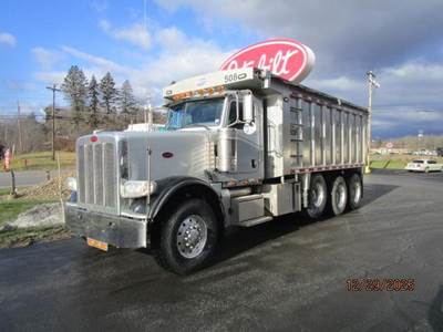 Peterbilt 389K Tri Axle Dump Truck - Caterpillar 605HP, 18 Speed Manual, 19' Dump