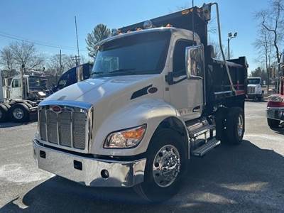 Peterbilt 537 Single Axle Dump Truck - Paccar 350HP, 6 Speed Allison Rds Automatic