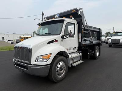Peterbilt 537 Single Axle Dump Truck - Paccar 350HP, 6 Speed Allison Rds Automatic