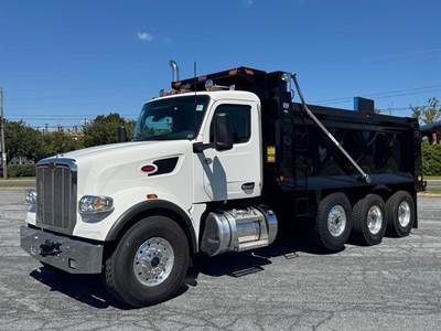 Peterbilt 567 Tri Axle Dump Truck - Cummins 525HP, 6 Speed Allison Rds Automatic