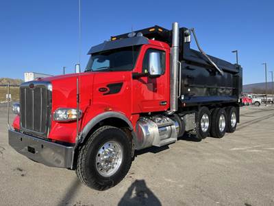 Peterbilt 567 Tri Axle Dump Truck - Cummins 565HP, 6 Speed Allison Rds Automatic, 18' Dump