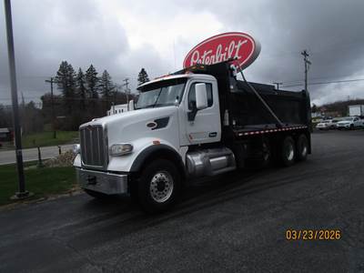 Peterbilt 567 Tri Axle Dump Truck - Cummins 505HP, 6 Speed Allison Rds Automatic, 19' Dump
