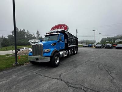 Peterbilt 567 Quad Axle Dump Truck - Cummins 500HP, 18 Speed Manual, 19' Dump