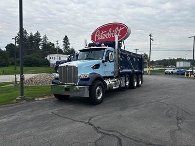 Peterbilt 567 Tri Axle Dump Truck - Cummins 565HP, 6 Speed Allison Rds Automatic, 18' Dump