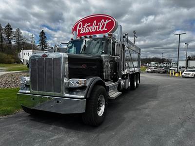 Peterbilt 589 Tri Axle Dump Truck - Cummins 565HP, 6 Speed Allison Rds Automatic, 19' Dump