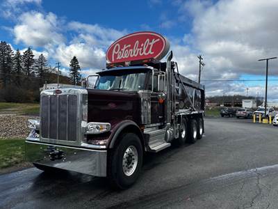 Peterbilt 589 Tri Axle Dump Truck - Cummins 565HP, 18 Speed Mdrive Hd Manual