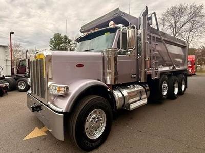 Peterbilt 589 Tri Axle Dump Truck - Cummins 565HP, 6 Speed Allison Rds Amt, 17.5' Dump