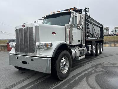 Peterbilt 589 Tri Axle Dump Truck - Cummins 565HP, 6 Speed Allison Rds Automatic, 18.5' Dump