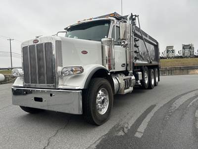 Peterbilt 589 Tri Axle Dump Truck - Cummins 565HP, 6 Speed Allison Rds Automatic, 18.5' Dump