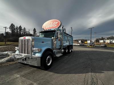 Peterbilt 589 Tri Axle Dump Truck - Cummins 565HP, 6 Speed Allison Rds Automatic, 18' Dump