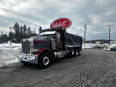 Peterbilt 589 Tri Axle Dump Truck - Cummins 605HP, 18 Speed Manual, 19' Dump