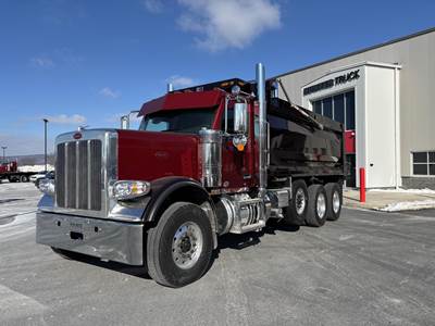 Peterbilt 589 Tri Axle Dump Truck - Cummins 525HP, 18 Speed Manual