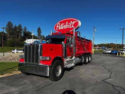 Peterbilt 589 Tri Axle Dump Truck - Cummins 565HP, 6 Speed Allison Rds Automatic