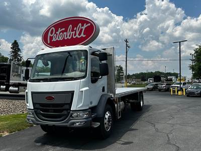 Peterbilt 220 24 ft Flatbed Truck - 260HP, 5 Speed Allison Hs Automatic