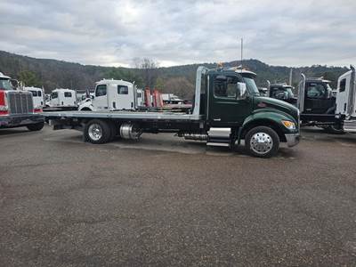 Peterbilt 537 Flatbed Truck - 325HP, 6 Speed Allison Rds Automatic