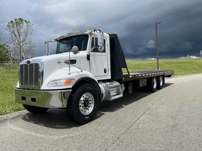 Peterbilt 348 Tandem Axle Rollback Tow Truck - Paccar, 300HP, 6 Speed Allison Rds Automatic