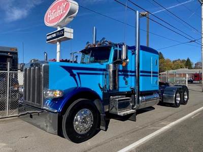Peterbilt 389 Sleeper Semi Truck - 72" Flat Top Sleeper, Caterpillar