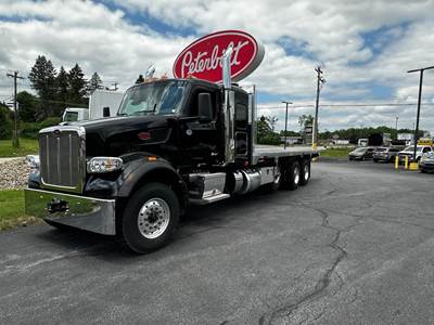 Peterbilt 567 Tri Axle Sleeper Semi Truck - 44" Flat Top Sleeper, Cummins 605HP, 18 Speed Ultrashift Manual