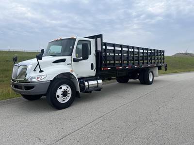International MV Stake Bed Truck - 280HP, 6 Speed Allison Rds Automatic