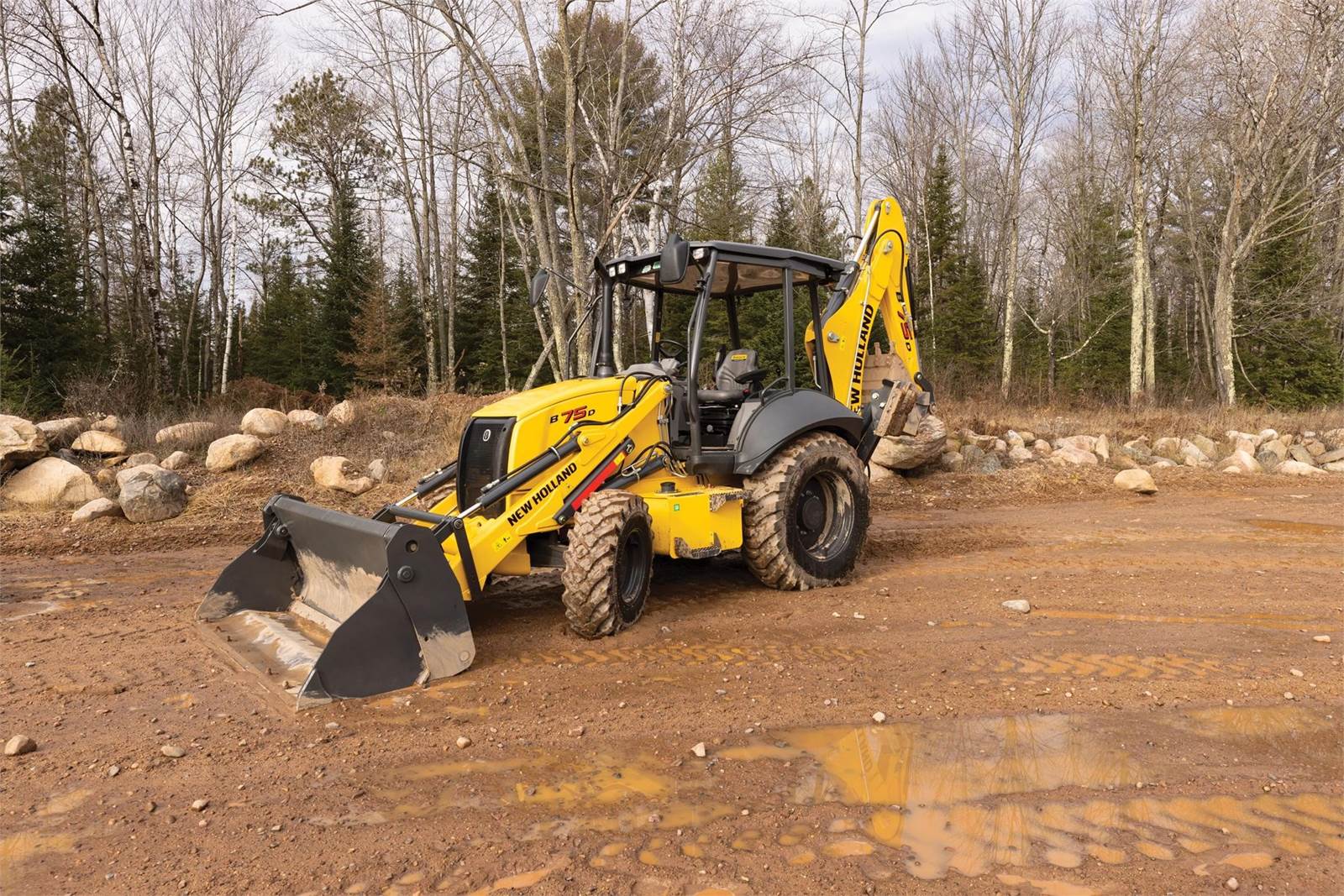 2022 New Holland B75D loader backhoe 75hp, with loader, with backhoe, canopy HED For Sale