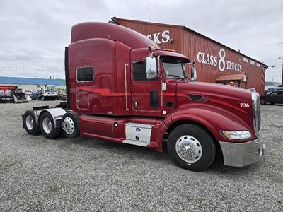 Peterbilt 386 Sleeper Semi Truck - 72" Raised Roof Sleeper, Paccar 455HP, 13 Speed Manual