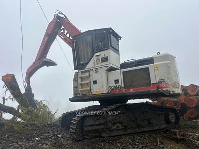 2021 Link-Belt 3740 Trailer-Mounted Log Loader - T-Mar Grapple