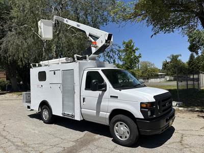 Ford E-350 29 ft Boom / Bucket Truck - 2016 VERSALIFT VAN TEL29NE01 Aerial Lift, Automatic