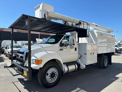 Ford F-750 56 ft Boom / Bucket Truck - 2013 ALTEC LR756 FM Aerial Lift, 6 Spd