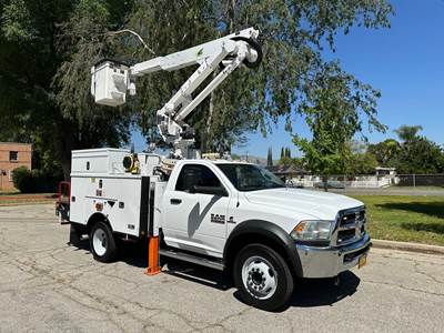 2014 RAM 5500 ST 37 ft Boom / Bucket Truck 4x4 2013 ALTEC AT37G Aerial Lift, Automatic
