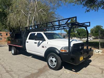 2012 Dodge Ram 5500 4x4 Diesel Contractor Body Crew Cab Mechanic / Service Truck - Contractor Truck Body