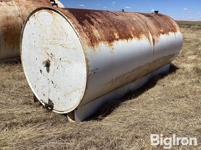 49” X 121” X 49” Round Metal Fuel Storage Tank