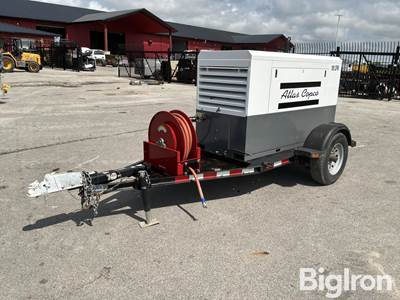 2013 ATLAS COPCO XAS 185 JDU7 Utility Portable Air Compressor w/Hose Reel