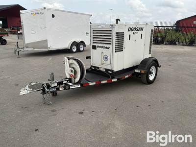 2016 Doosan P185 Portable Air Compressor w/Hose Reel