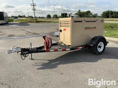 2007 Ingersoll Rand P185WJDU 185CFM Portable Air Compressor w/Hose Reel
