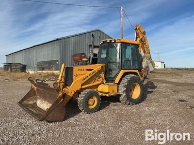 1991 John Deere 310D 4x4 Loader Backhoe w/Extendahoe