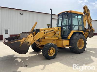 1992 John Deere 310D Turbo 4x4 Loader Backhoe w/Extendahoe