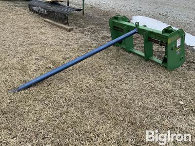 John Deere Bale Spear/Tile Hose Transport Attachment