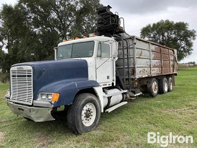 2000 Freightliner FLD120 Tri/A Truck Tractor w/Crane & Dump Box