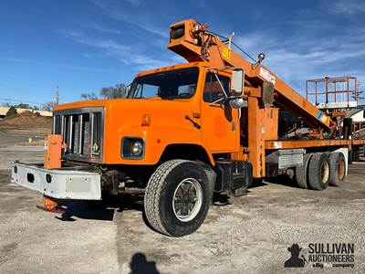 1995 International 2674 T/A Boom Truck w/Elliott 85’ Aerial Platform Crane
